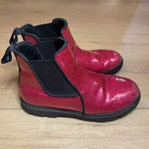 Native Kids Kensington Treklite Red Sparkle Glitter Pull On Boots